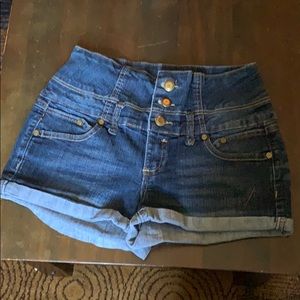 BOOM BOOM High Waist Blue Denim Shorts Size 5